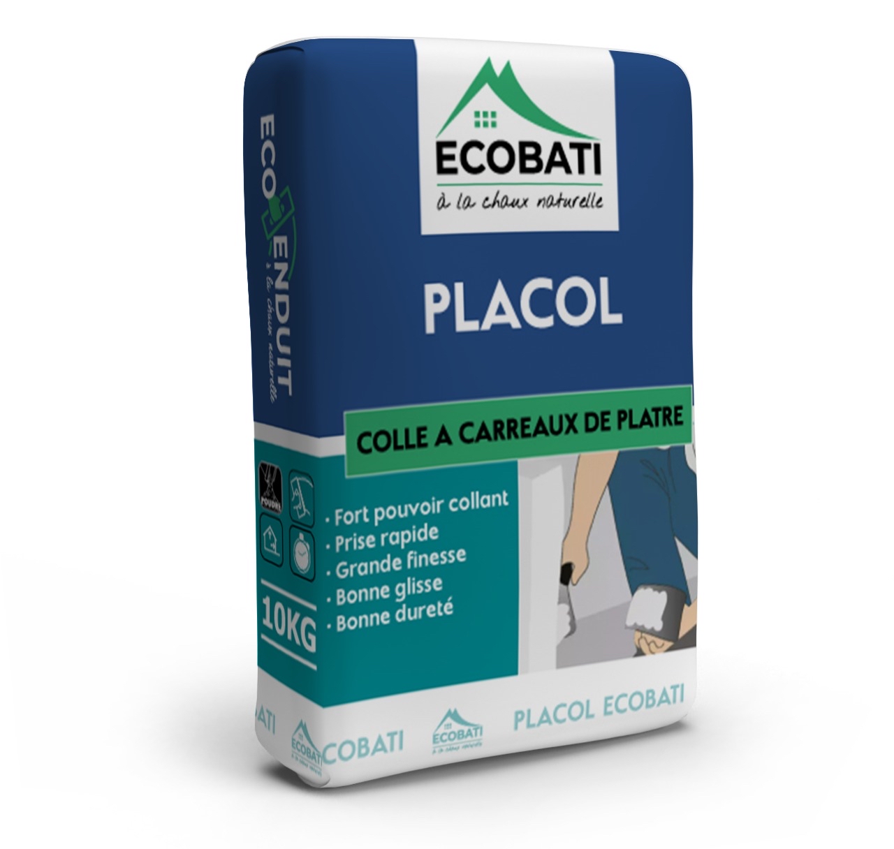 PLACOL COLLE A CARREAUX DE PLATRE 10kg